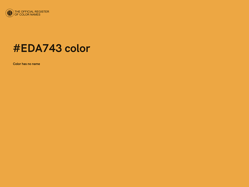 #EDA743 color image