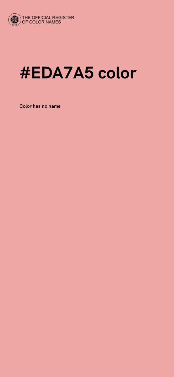 #EDA7A5 color image