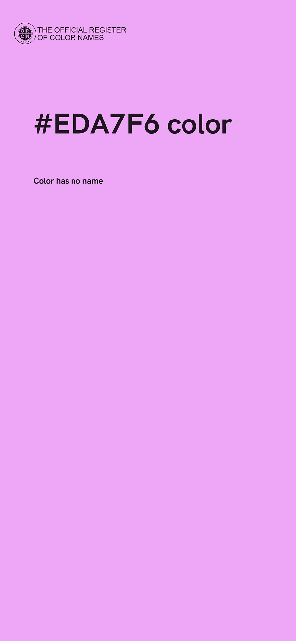 #EDA7F6 color image