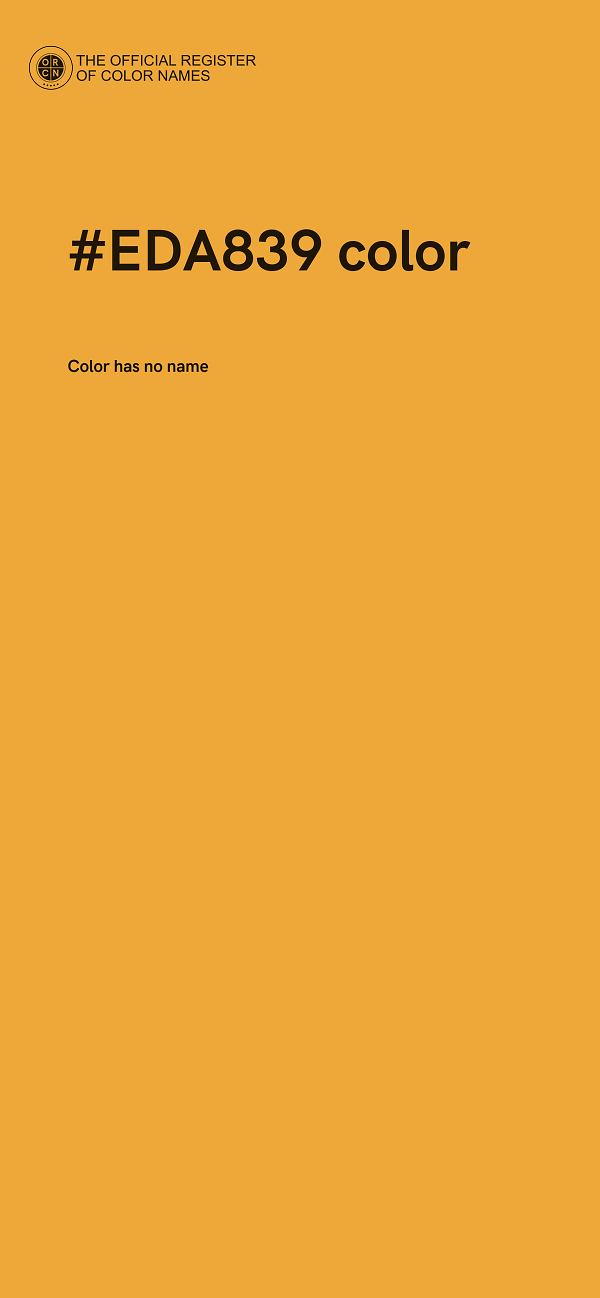 #EDA839 color image