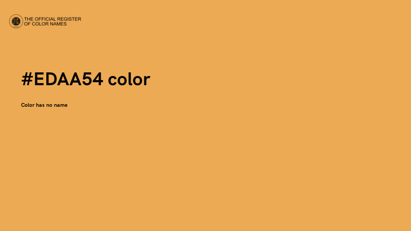 #EDAA54 color image