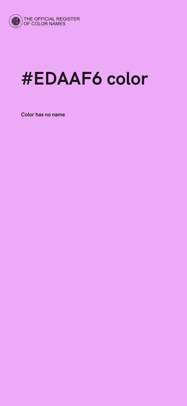 #EDAAF6 color image
