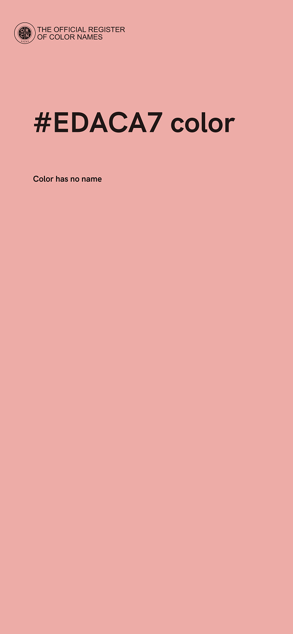 #EDACA7 color image
