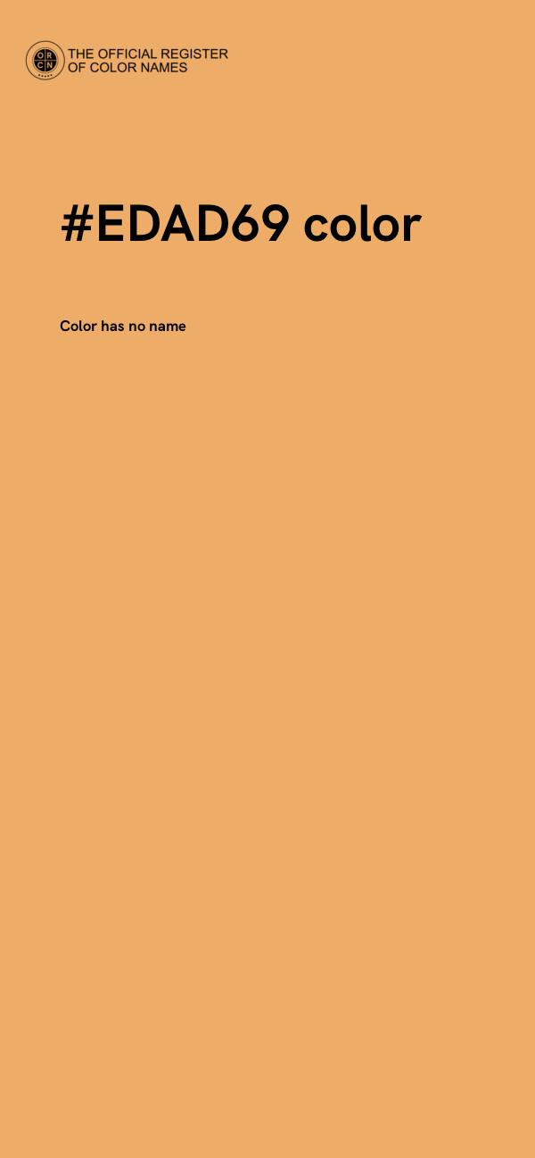 #EDAD69 color image