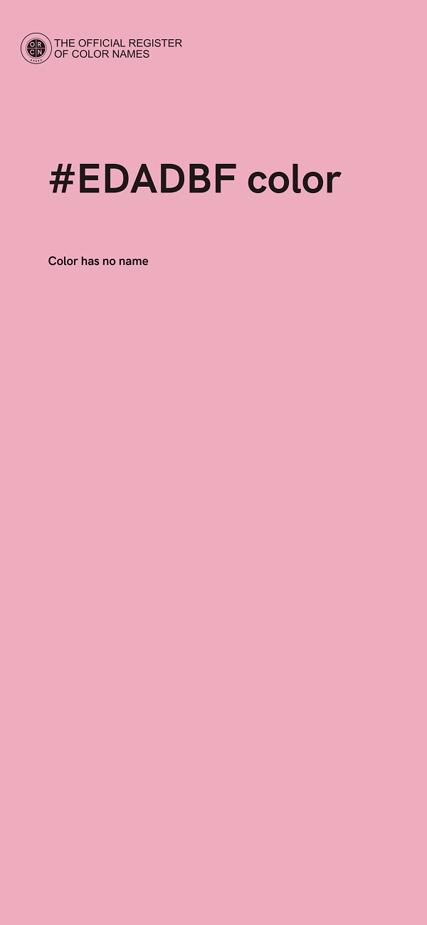 #EDADBF color image