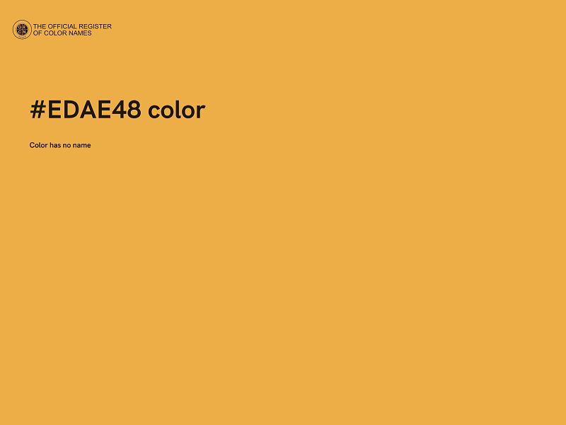 #EDAE48 color image