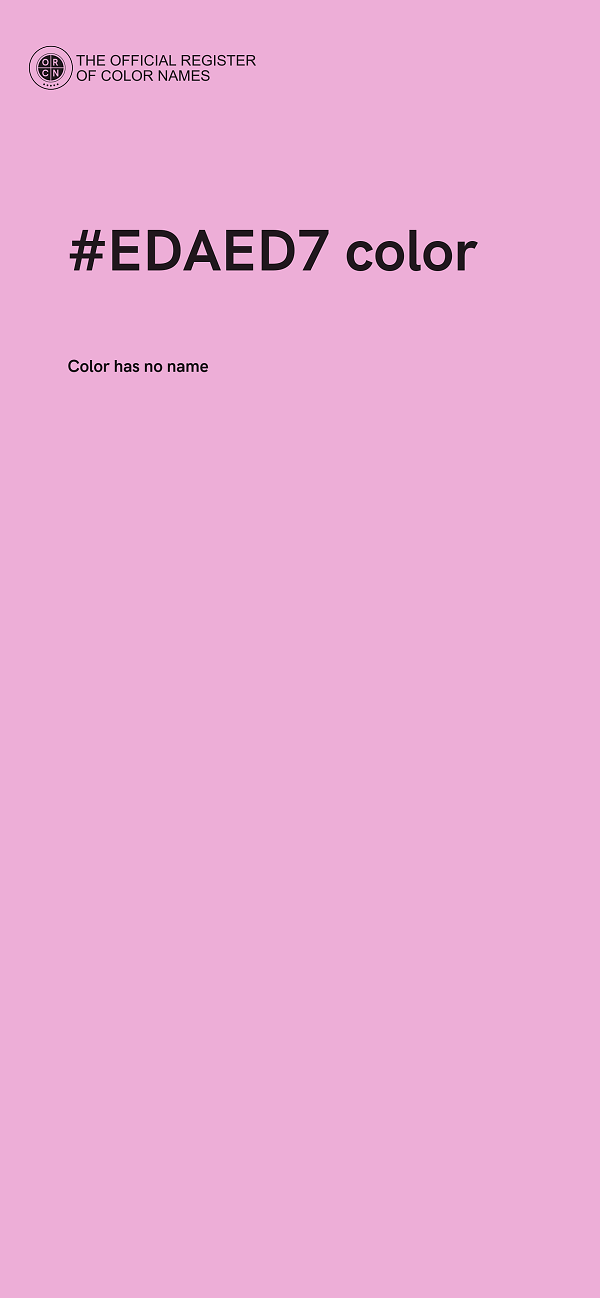 #EDAED7 color image