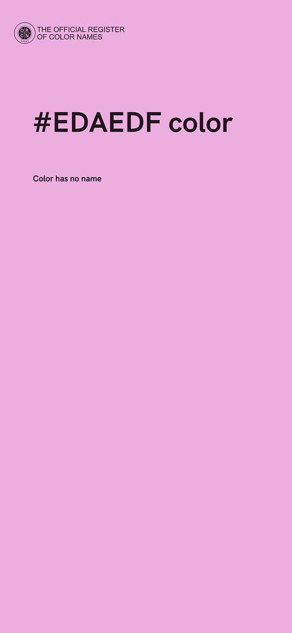 #EDAEDF color image