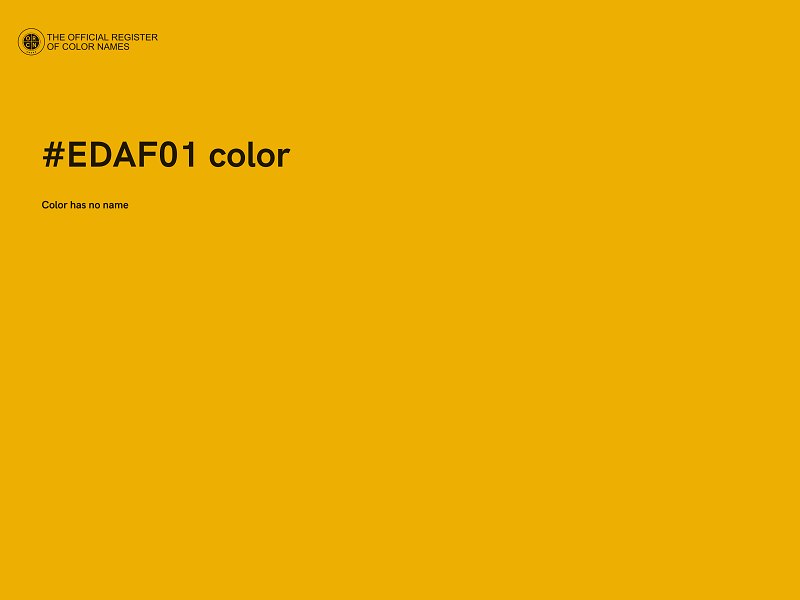 #EDAF01 color image