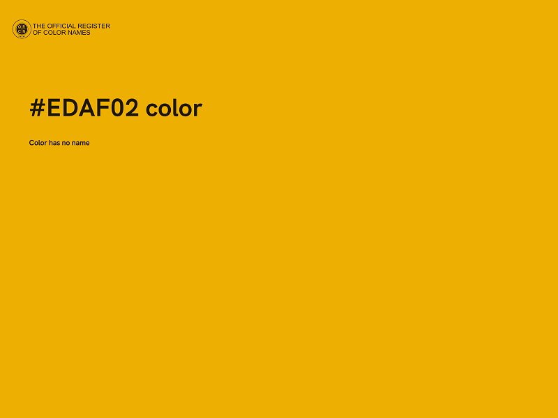 #EDAF02 color image