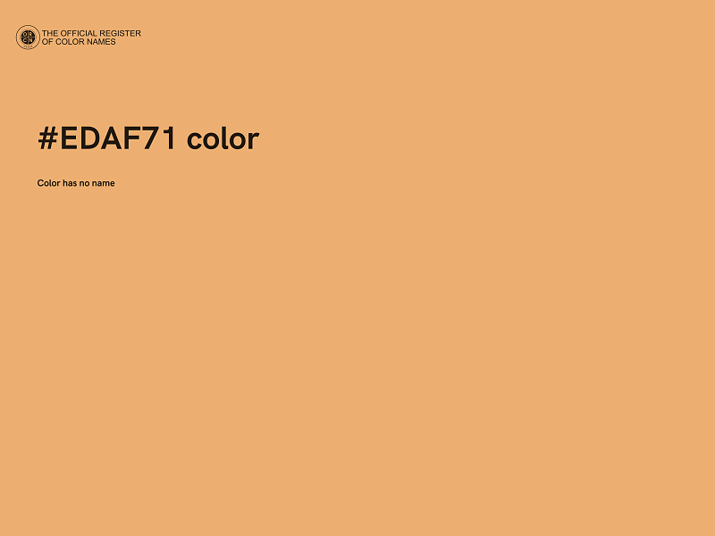 #EDAF71 color image