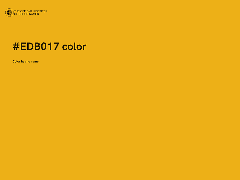 #EDB017 color image