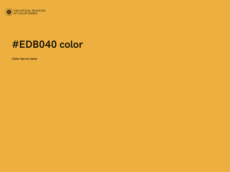 #EDB040 color image