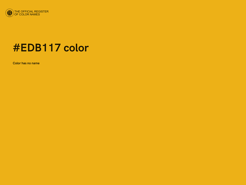 #EDB117 color image