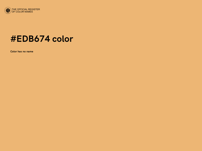 #EDB674 color image