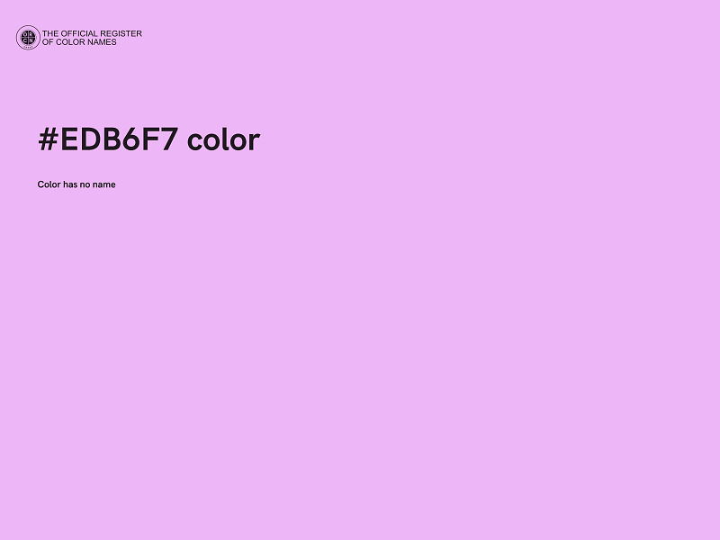 #EDB6F7 color image