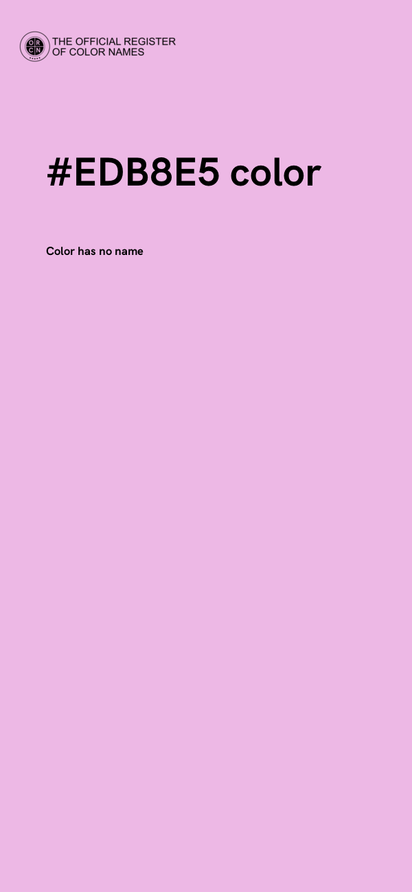 #EDB8E5 color image
