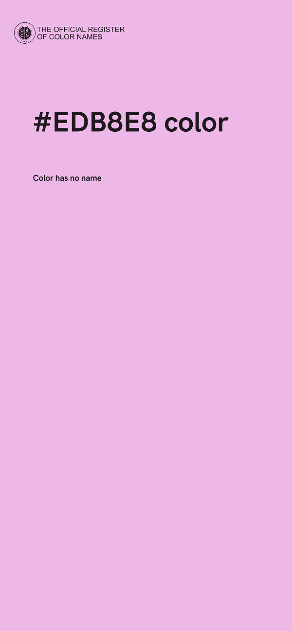 #EDB8E8 color image