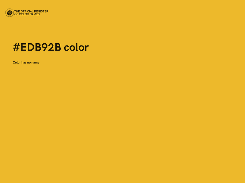 #EDB92B color image