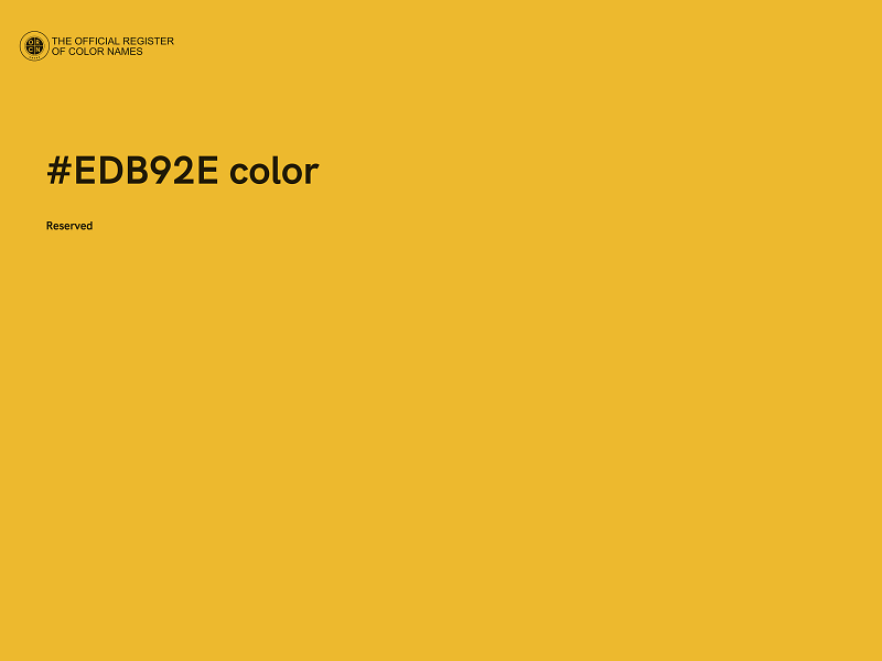 #EDB92E color image