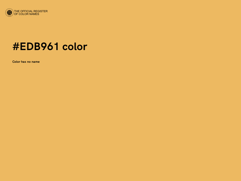 #EDB961 color image