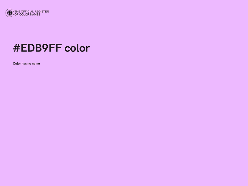 #EDB9FF color image
