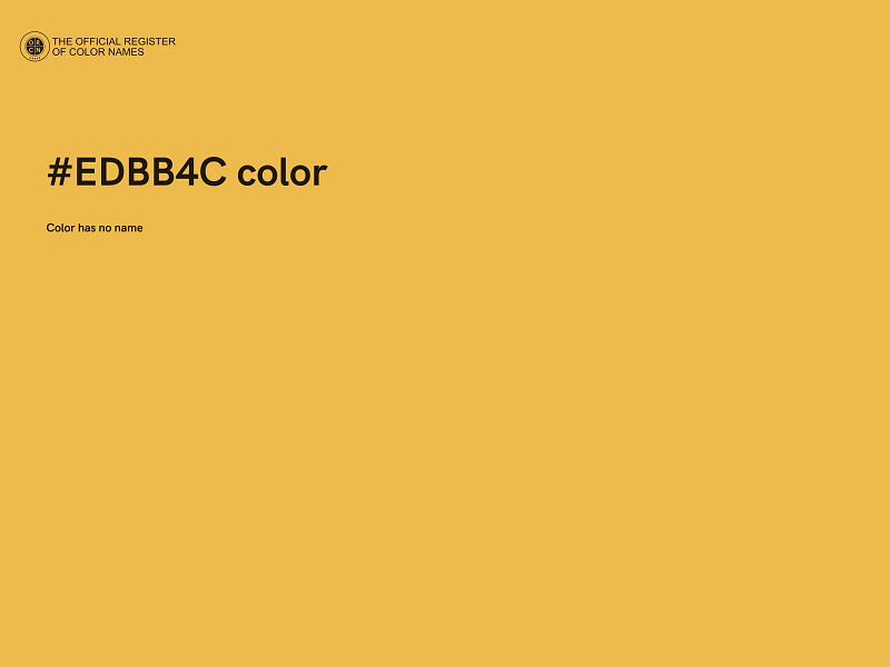 #EDBB4C color image