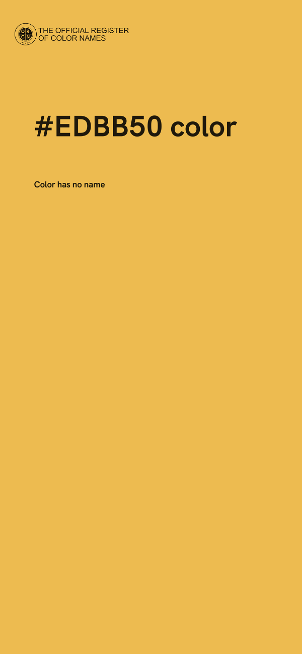 #EDBB50 color image