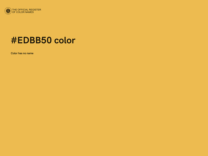 #EDBB50 color image