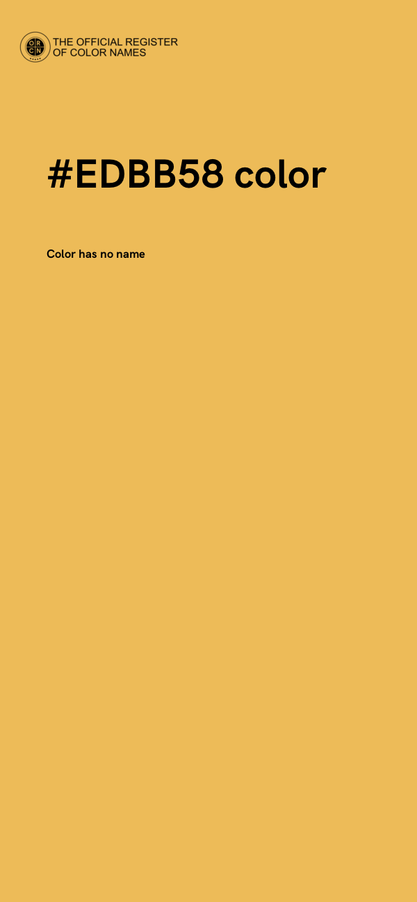 #EDBB58 color image