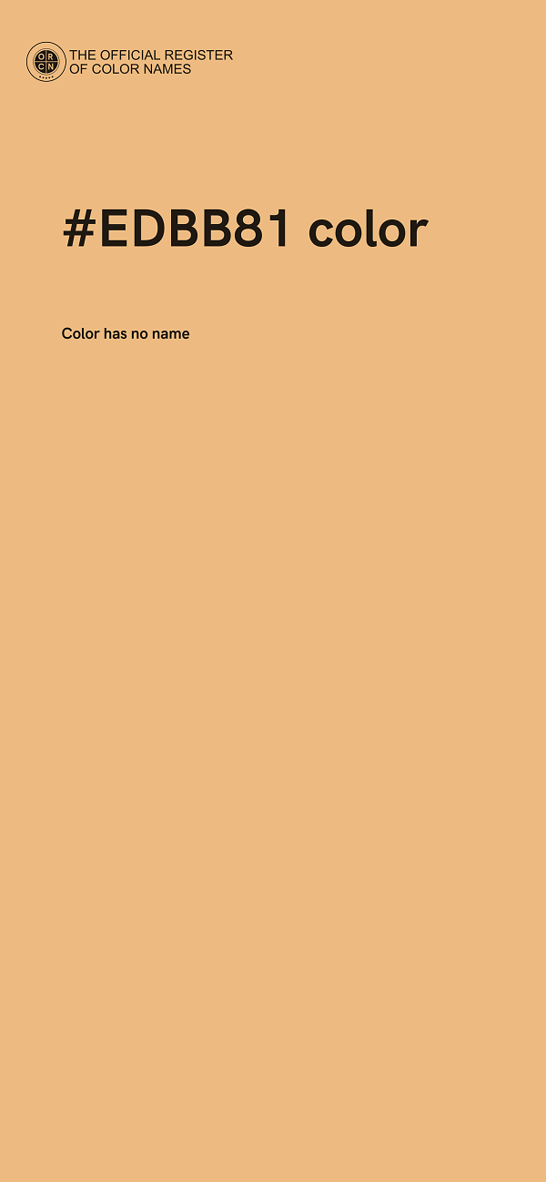 #EDBB81 color image