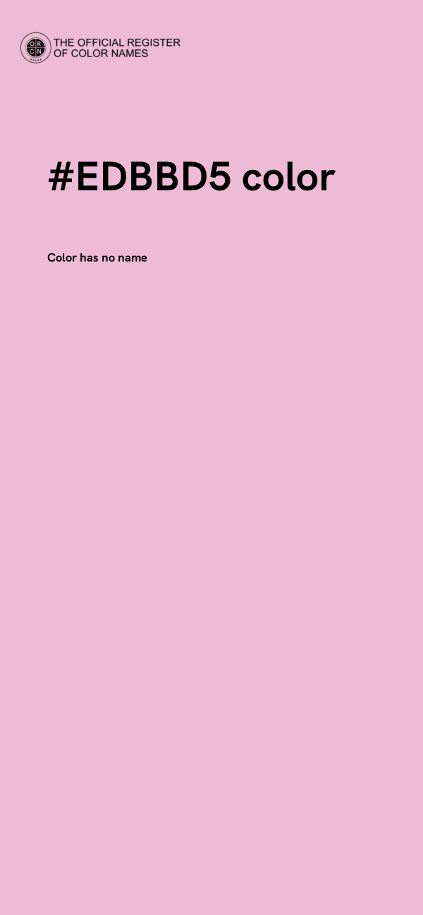 #EDBBD5 color image