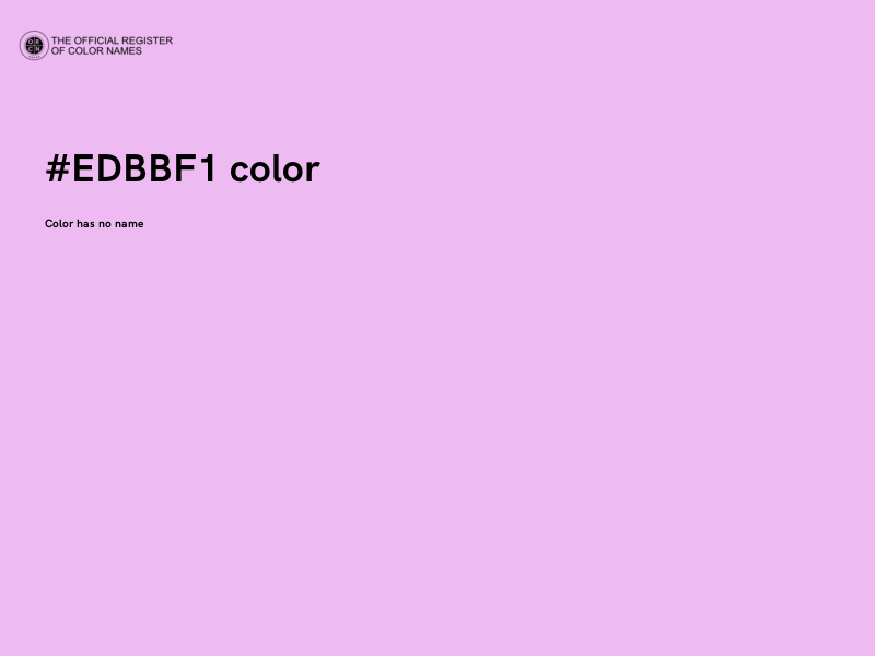 #EDBBF1 color image