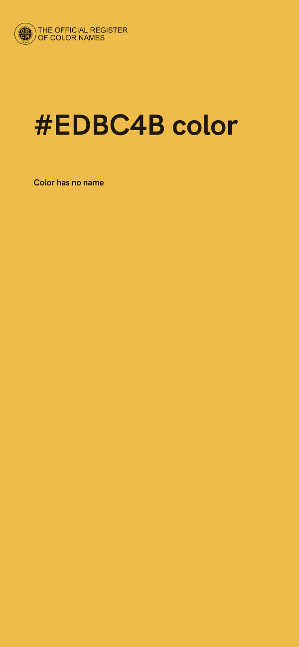 #EDBC4B color image