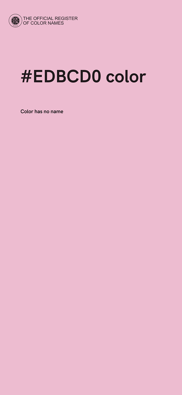 #EDBCD0 color image