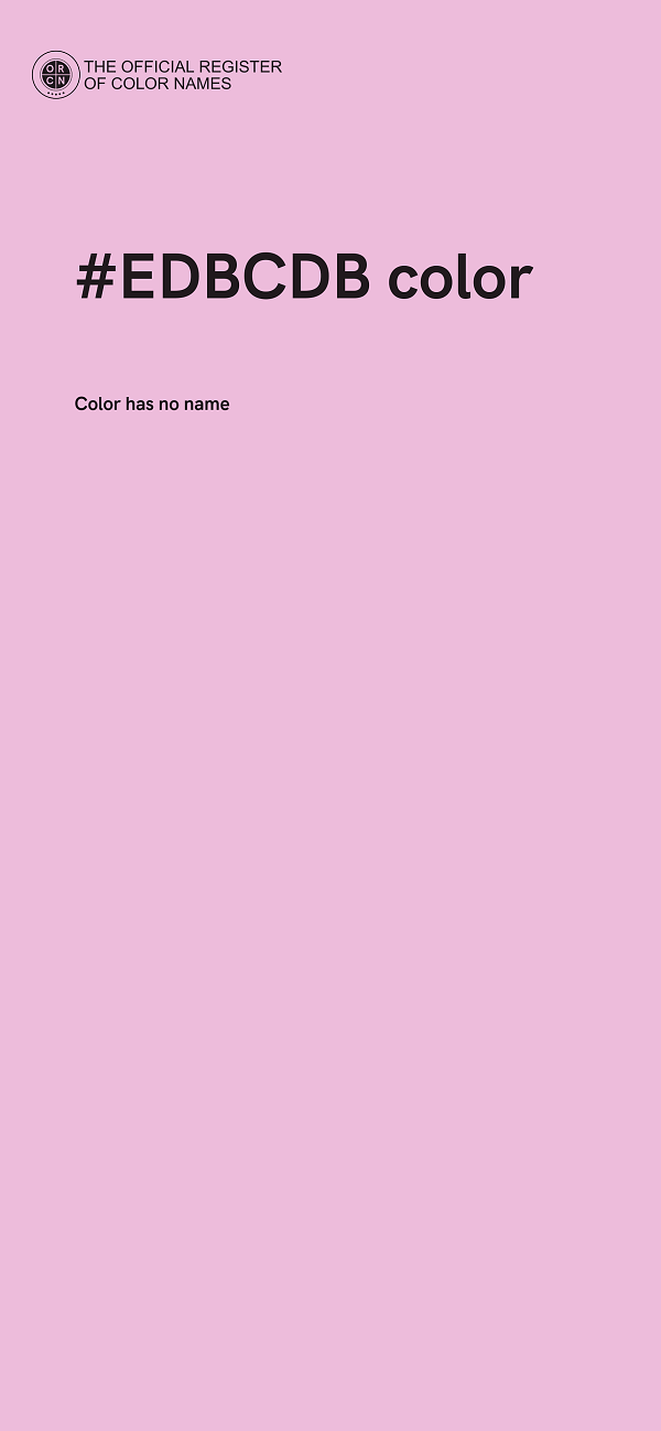 #EDBCDB color image