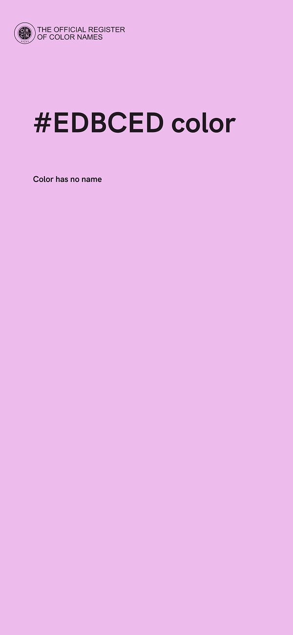 #EDBCED color image