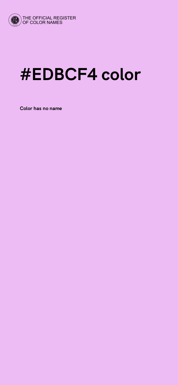 #EDBCF4 color image