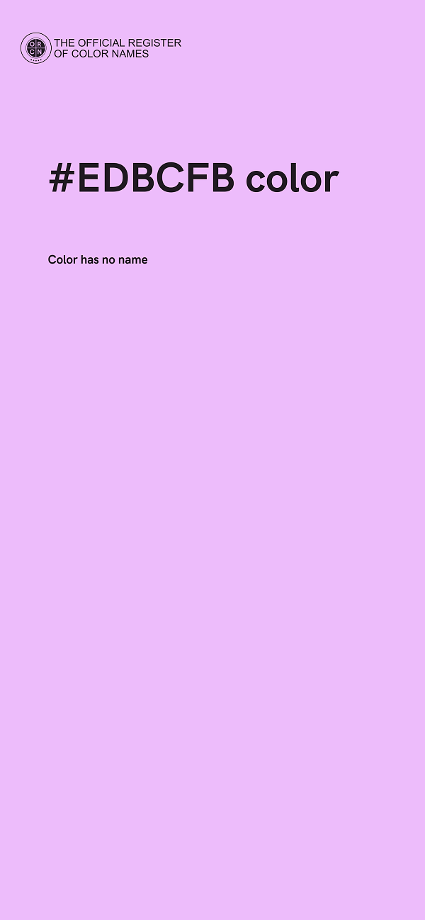 #EDBCFB color image