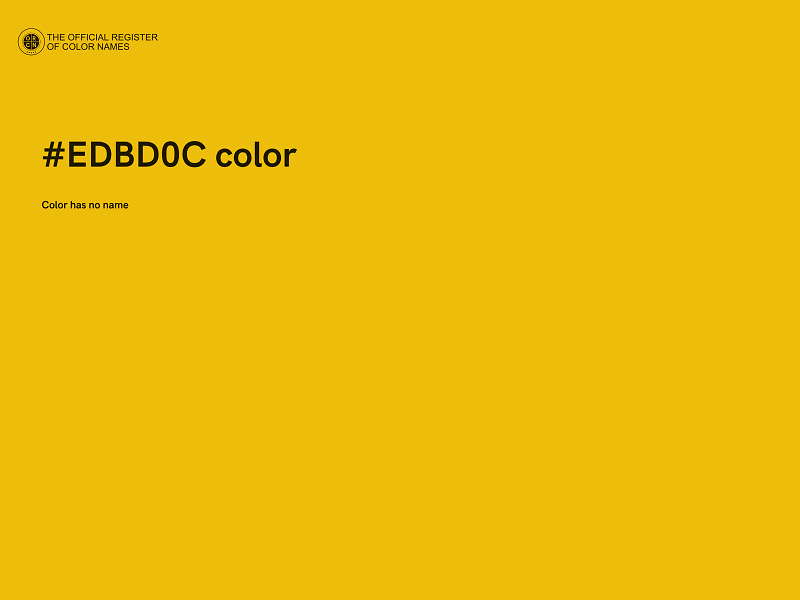 #EDBD0C color image