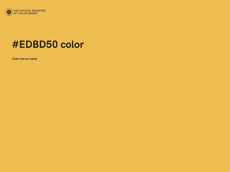 #EDBD50 color image
