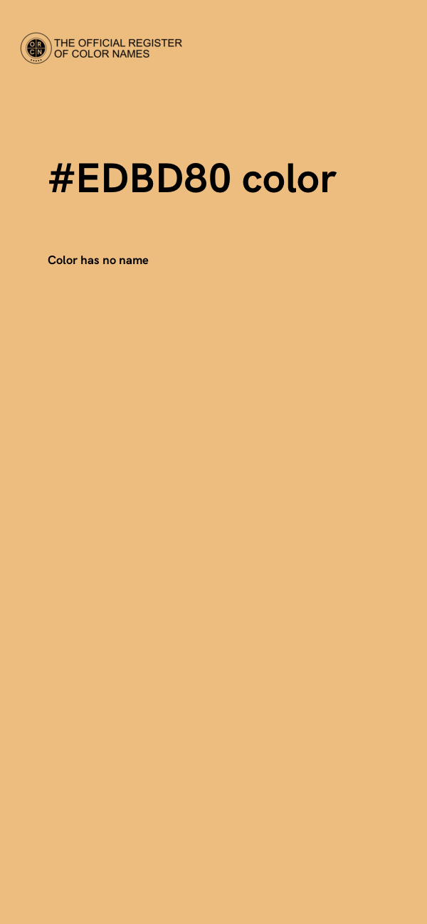 #EDBD80 color image