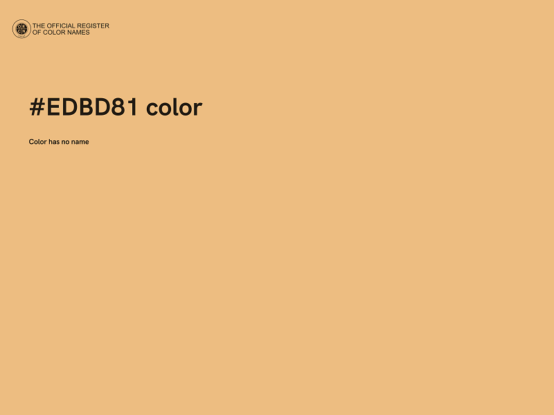 #EDBD81 color image