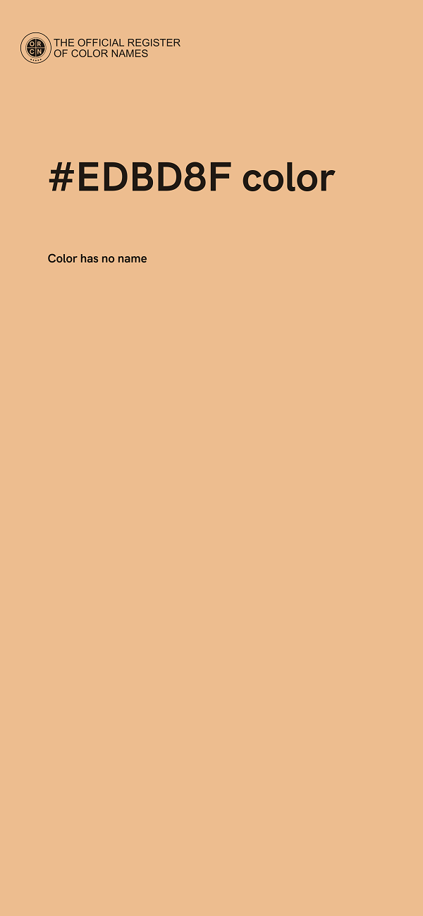#EDBD8F color image