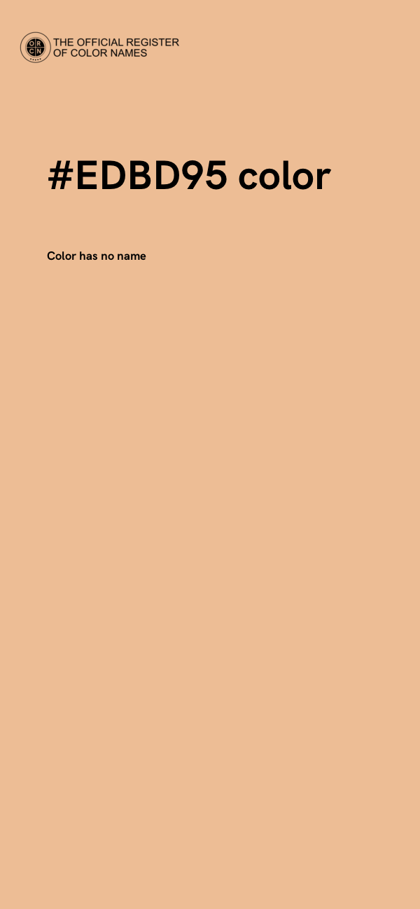#EDBD95 color image
