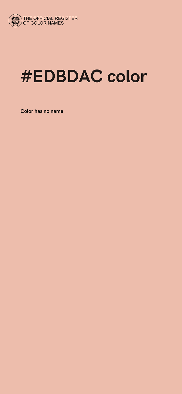 #EDBDAC color image