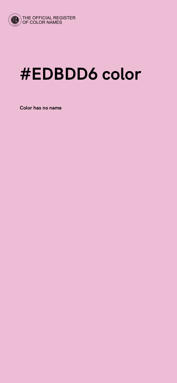 #EDBDD6 color image