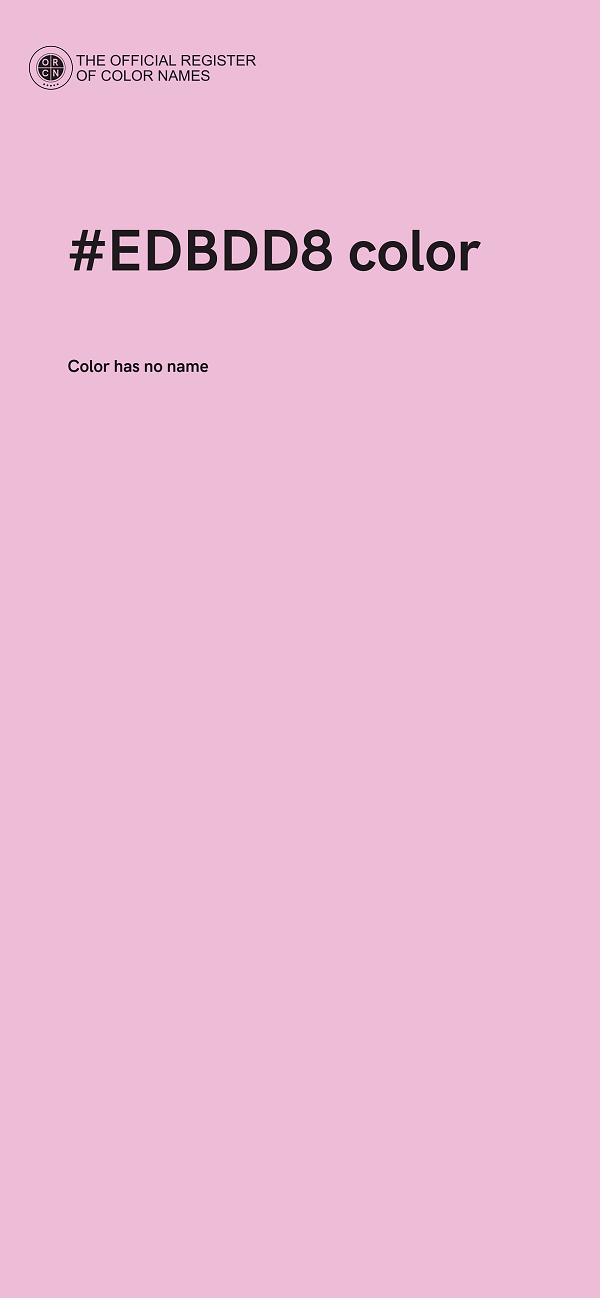 #EDBDD8 color image