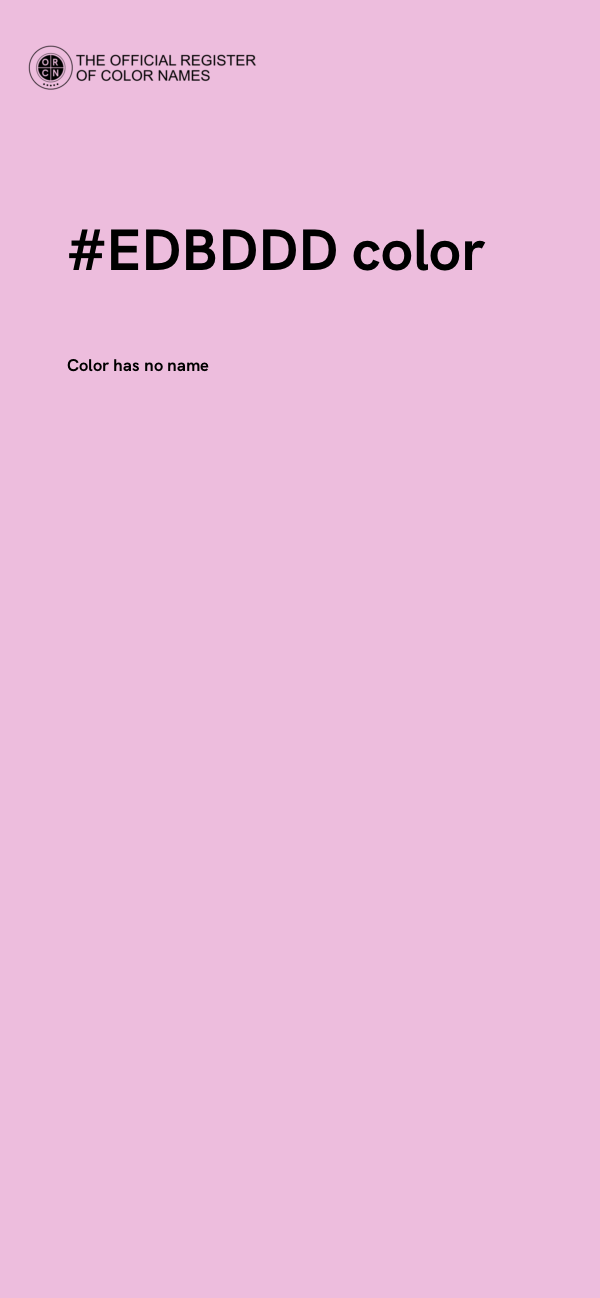 #EDBDDD color image