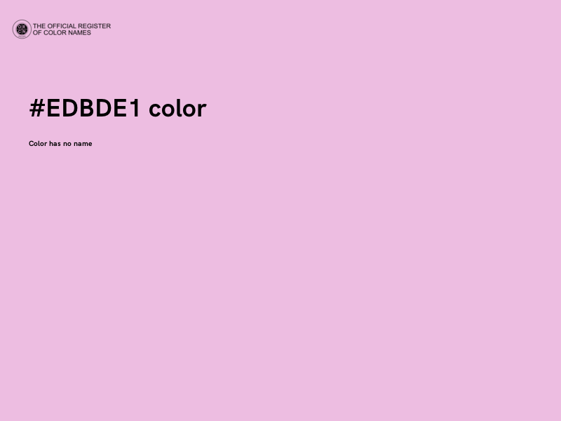 #EDBDE1 color image